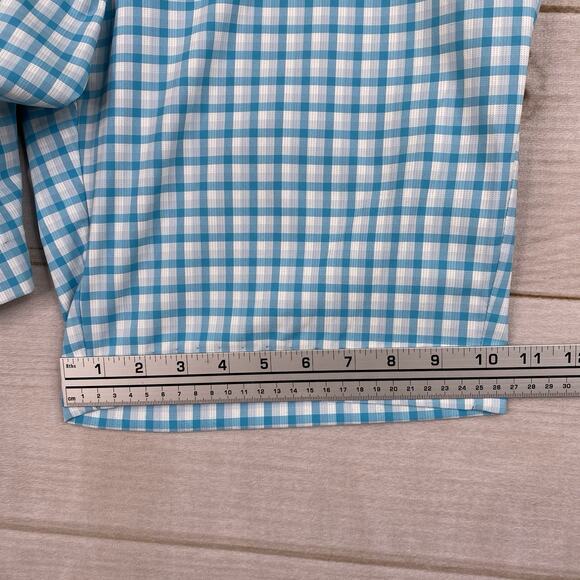 Nike Golf Shorts Womens 12 Blue Plaid Checks Dri Fit Stretch Bermuda Lightweight - Picture 7 of 11